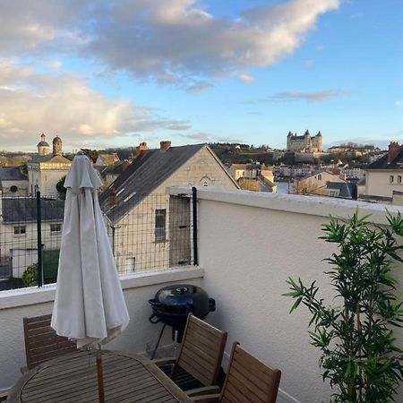 La Terrasse Saumuroise - Vue Chateau & Loire Esterno foto