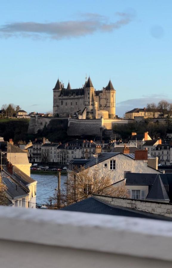 La Terrasse Saumuroise - Vue Chateau & Loire Esterno foto